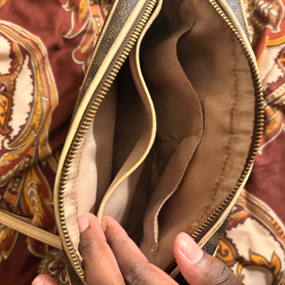 Michael Kors Brown and Tan Crossbody Bag
